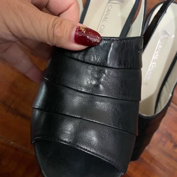 Canal Grande buttery soft real leather Block Sandals 36 NWT - Picture 4 of 5